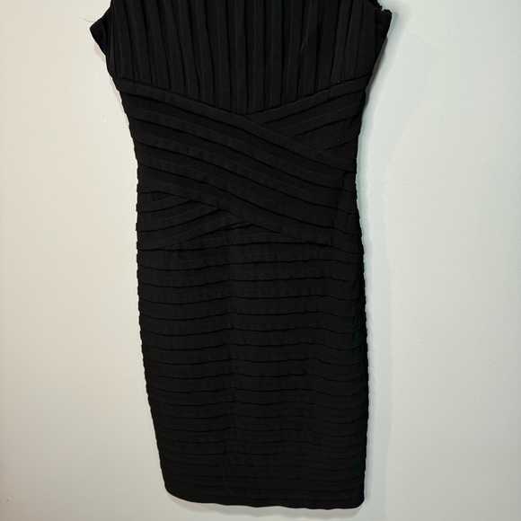 Calvin Klein Black Sleeveless Pleated Dress, Side Zipper - Picture 6 of 13